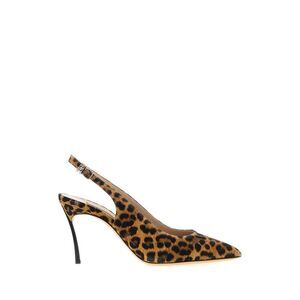 CASADEI Women's Pointed Toe Slingback Stiletto Pumps Women ANIMAL PRINT